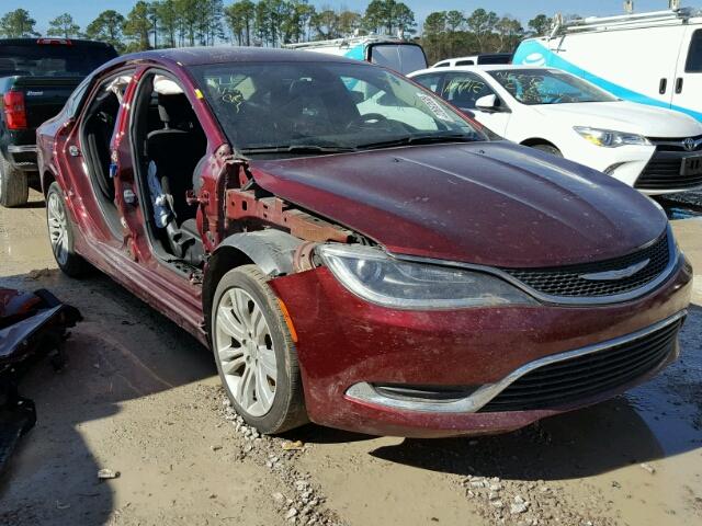 1C3CCCAB1FN673000 - 2015 CHRYSLER 200 LIMITE BURGUNDY photo 1