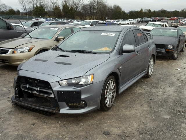 JA32W8FV0EU024919 - 2014 MITSUBISHI LANCER EVO GRAY photo 2