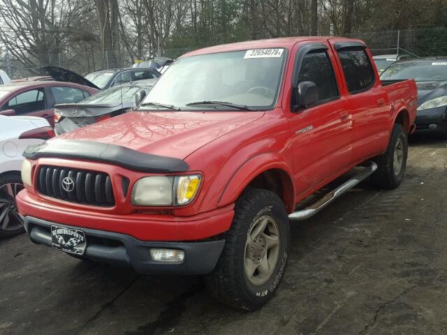 5TEGN92N51Z759158 - 2001 TOYOTA TACOMA DOU RED photo 2