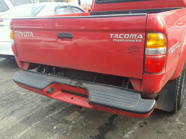 5TEGN92N51Z759158 - 2001 TOYOTA TACOMA DOU RED photo 9