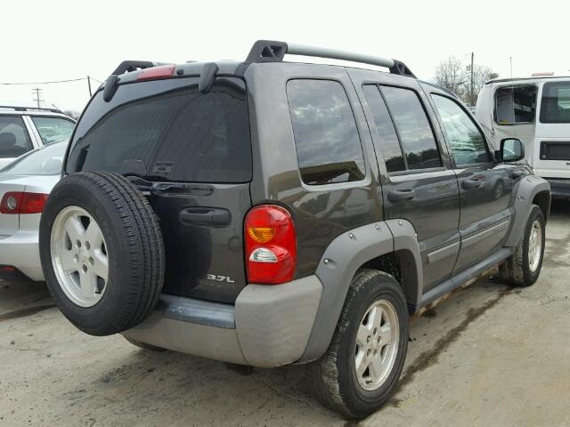 1J8GL38K26W168802 - 2006 JEEP LIBERTY RE CHARCOAL photo 4