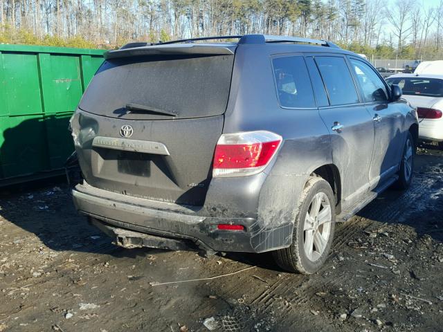 5TDDK3EH5CS122513 - 2012 TOYOTA HIGHLANDER GRAY photo 4