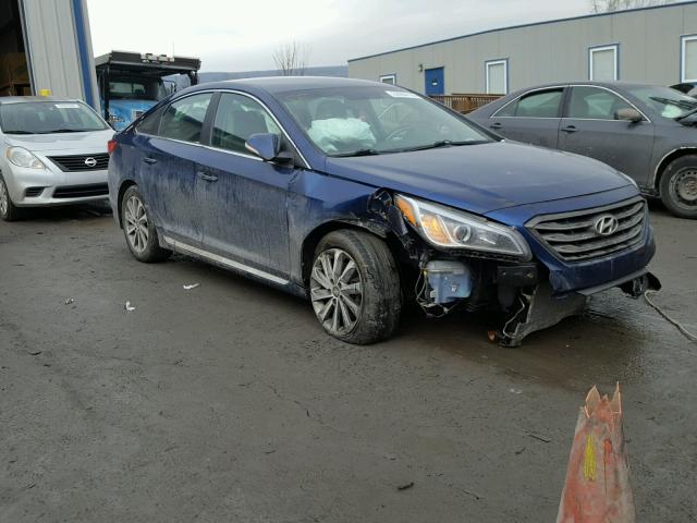 5NPE34AF9FH086587 - 2015 HYUNDAI SONATA SPO BLUE photo 1