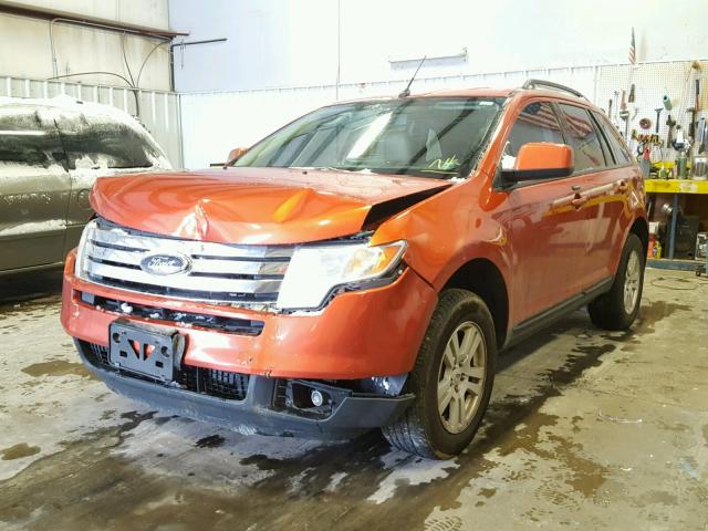 2FMDK48C68BA02942 - 2008 FORD EDGE SEL ORANGE photo 2