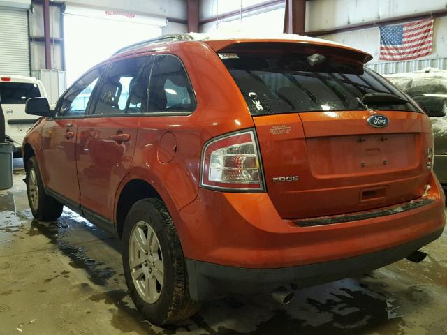 2FMDK48C68BA02942 - 2008 FORD EDGE SEL ORANGE photo 3