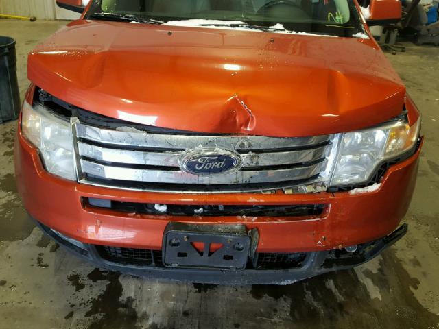 2FMDK48C68BA02942 - 2008 FORD EDGE SEL ORANGE photo 7