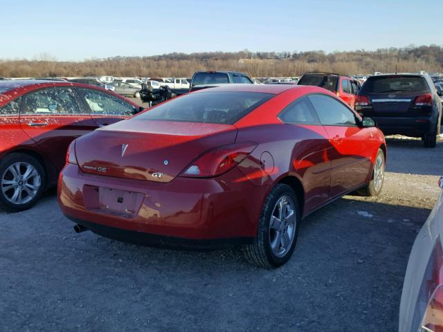 1G2ZH158364123723 - 2006 PONTIAC G6 GT RED photo 4