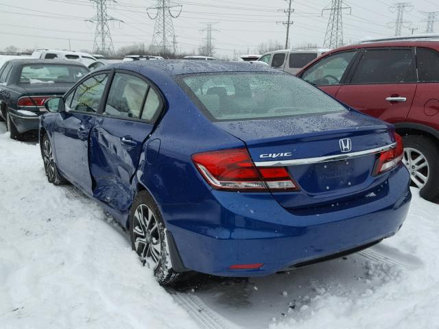 19XFB2F81FE027026 - 2015 HONDA CIVIC EX ლურჯი ფოტო 3