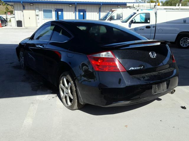 1HGCS12309A024568 - 2009 HONDA ACCORD LX BLACK photo 3