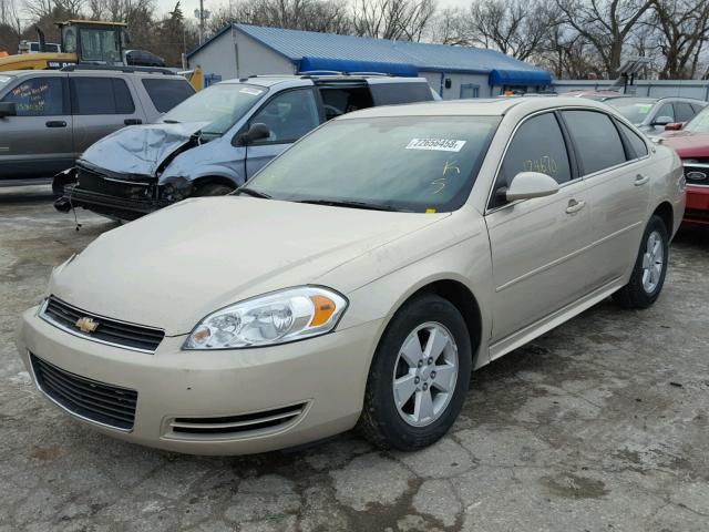 2G1WT57K391133447 - 2009 CHEVROLET IMPALA 1LT GOLD photo 2