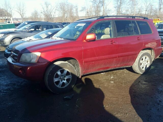 JTEGF21A130097662 - 2003 TOYOTA HIGHLANDER RED photo 2