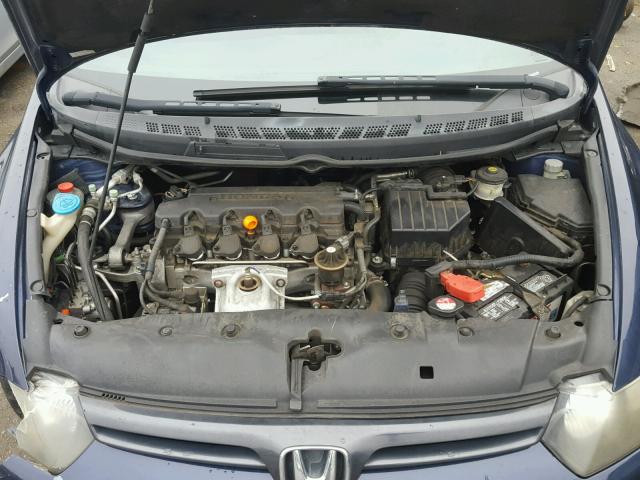 2HGFG11877H537214 - 2007 HONDA CIVIC EX BLUE photo 7