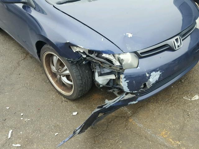 2HGFG11877H537214 - 2007 HONDA CIVIC EX BLUE photo 9