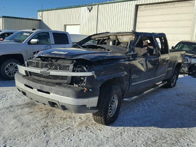 1GCHK23204F266658 - 2004 CHEVROLET SILVERADO BLACK photo 2