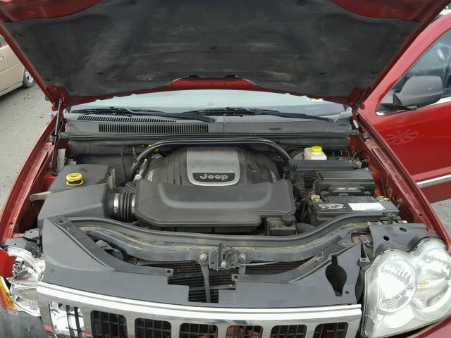 1J8HR58265C571955 - 2005 JEEP GRAND CHER RED photo 7