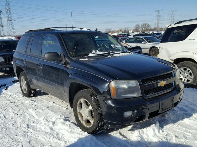 1GNDT13S282199586 - 2008 CHEVROLET TRAILBLAZE BLACK photo 1