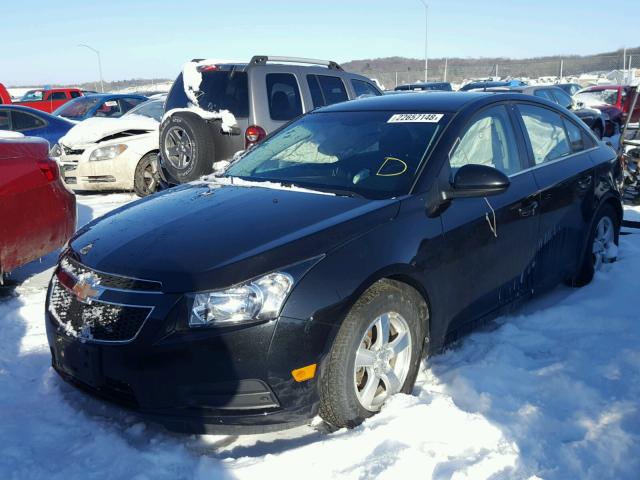 1G1PF5SC5C7268631 - 2012 CHEVROLET CRUZE LT BLACK photo 2