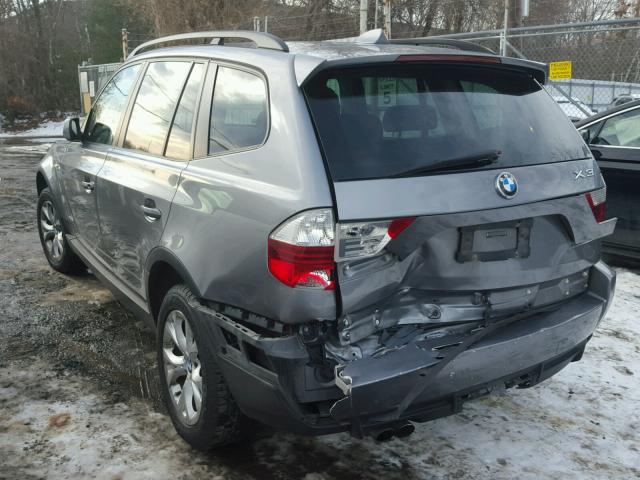 WBXPC934X9WJ26677 - 2009 BMW X3 XDRIVE3 GRAY photo 3