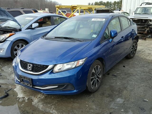 19XFB2F82DE241214 - 2013 HONDA CIVIC EX BLUE photo 2