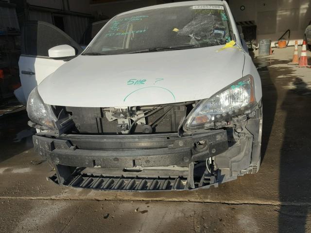 3N1AB7AP5EY256699 - 2014 NISSAN SENTRA S WHITE photo 9