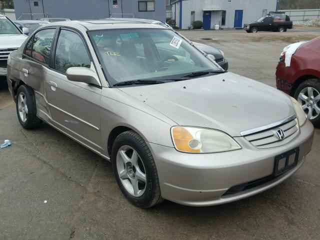 1HGES26781L044555 - 2001 HONDA CIVIC EX BEIGE photo 1