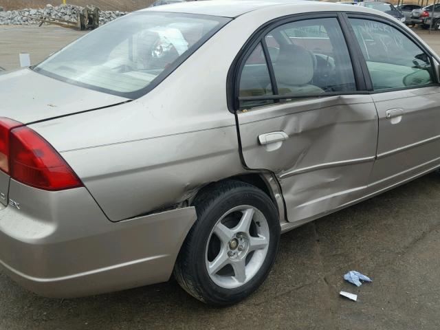 1HGES26781L044555 - 2001 HONDA CIVIC EX BEIGE photo 9