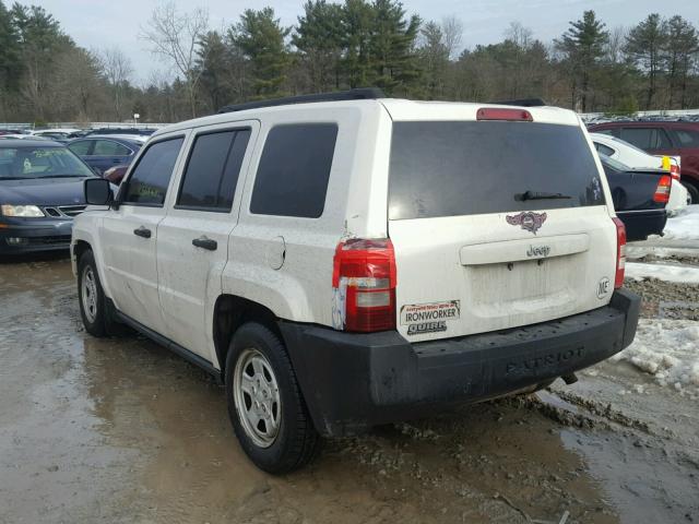 1J8FT28087D397647 - 2007 JEEP PATRIOT SP WHITE photo 3