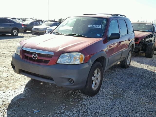 4F2YZ02Z36KM16755 - 2006 MAZDA TRIBUTE I RED photo 2