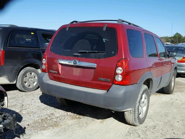 4F2YZ02Z36KM16755 - 2006 MAZDA TRIBUTE I RED photo 4