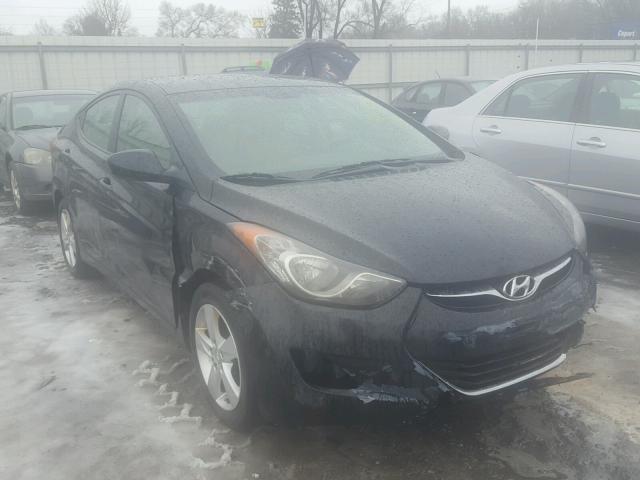 KMHDH4AE6CU378635 - 2012 HYUNDAI ELANTRA GL BLACK photo 1