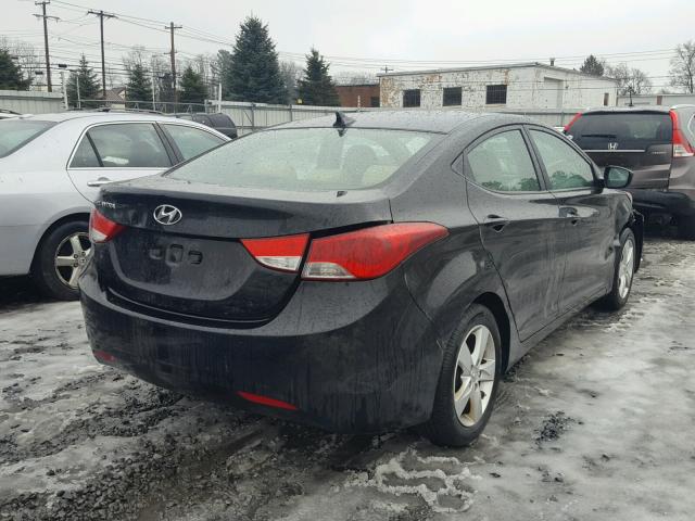 KMHDH4AE6CU378635 - 2012 HYUNDAI ELANTRA GL BLACK photo 4