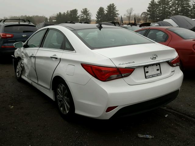 5NPEC4ACXEH929829 - 2014 HYUNDAI SONATA SE WHITE photo 3