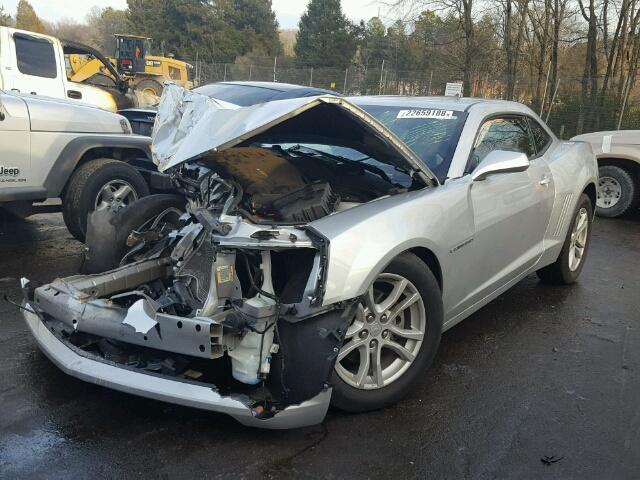 2G1FB1E31F9309013 - 2015 CHEVROLET CAMARO LS SILVER photo 2