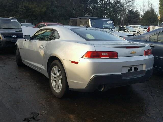 2G1FB1E31F9309013 - 2015 CHEVROLET CAMARO LS SILVER photo 3