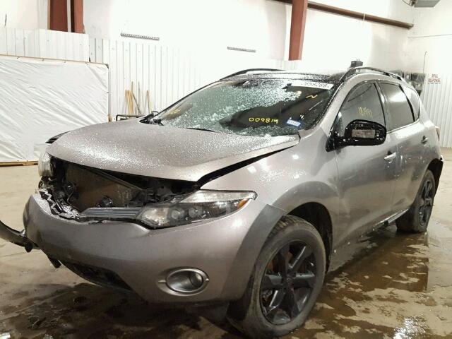 JN8AZ18U19W009814 - 2009 NISSAN MURANO S GRAY photo 2