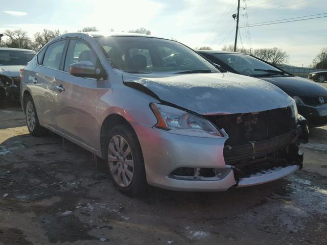 1N4AB7APXDN908540 - 2013 NISSAN SENTRA S SILVER photo 1