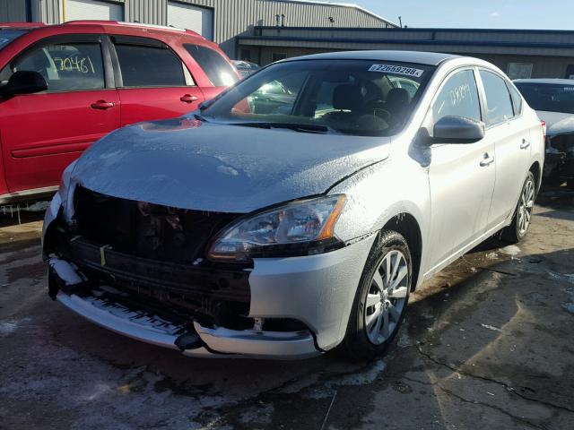 1N4AB7APXDN908540 - 2013 NISSAN SENTRA S SILVER photo 2