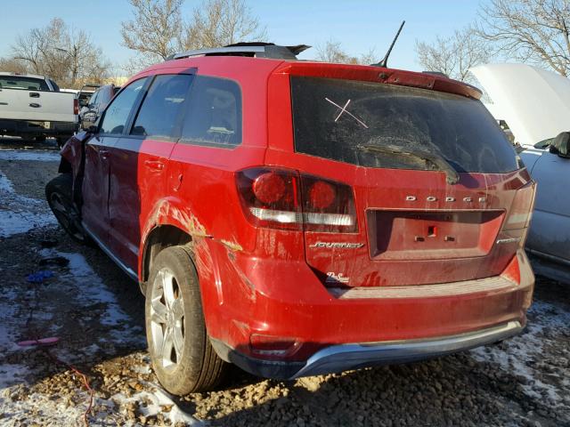 3C4PDCGBXHT559825 - 2017 DODGE JOURNEY CR RED photo 3