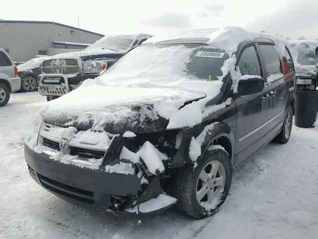 2D4RN5D10AR314220 - 2010 DODGE GRAND CARA BLACK photo 2