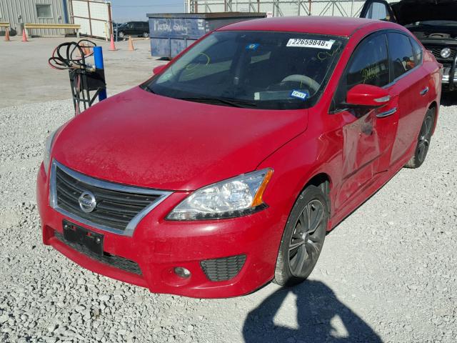 3N1AB7AP1FY296179 - 2015 NISSAN SENTRA S RED photo 2