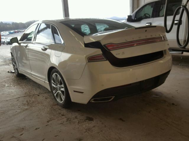 3LN6L2GK8DR811440 - 2013 LINCOLN MKZ WHITE photo 3