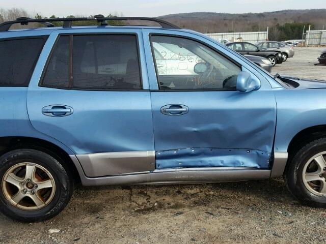 KM8SC73D64U686725 - 2004 HYUNDAI SANTA FE G BLUE photo 9