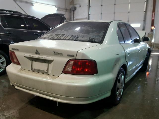 4A3AA46G62E162487 - 2002 MITSUBISHI GALANT ES WHITE photo 4