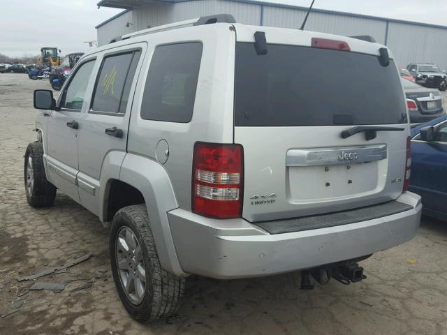 1J8GN58K58W261080 - 2008 JEEP LIBERTY LI SILVER photo 3