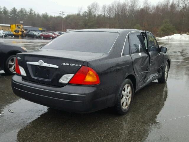 4T1BF28B71U186439 - 2001 TOYOTA AVALON XL BLACK photo 4