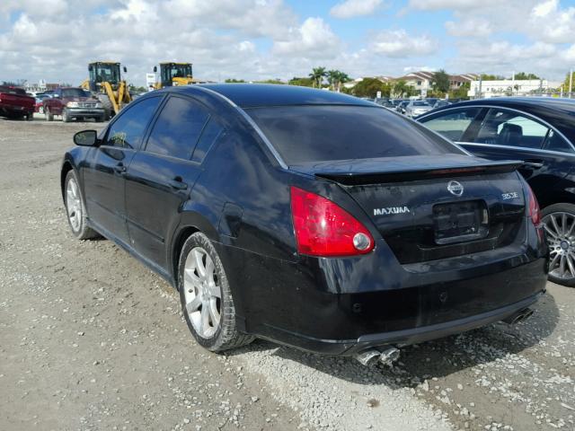 1N4BA41EX7C865449 - 2007 NISSAN MAXIMA SE BLACK photo 3