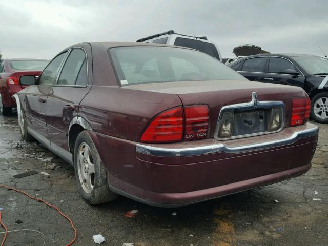 1LNHM86S81Y690335 - 2001 LINCOLN LS BURGUNDY photo 3