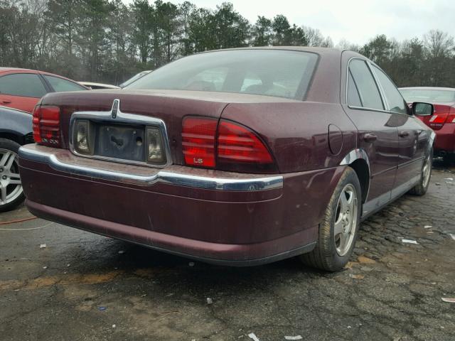 1LNHM86S81Y690335 - 2001 LINCOLN LS BURGUNDY photo 4