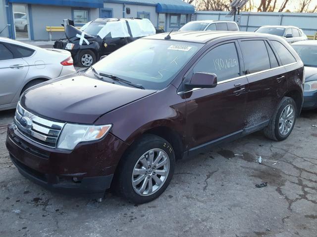 2FMDK3KC6ABA40387 - 2010 FORD EDGE LIMIT BURGUNDY photo 2