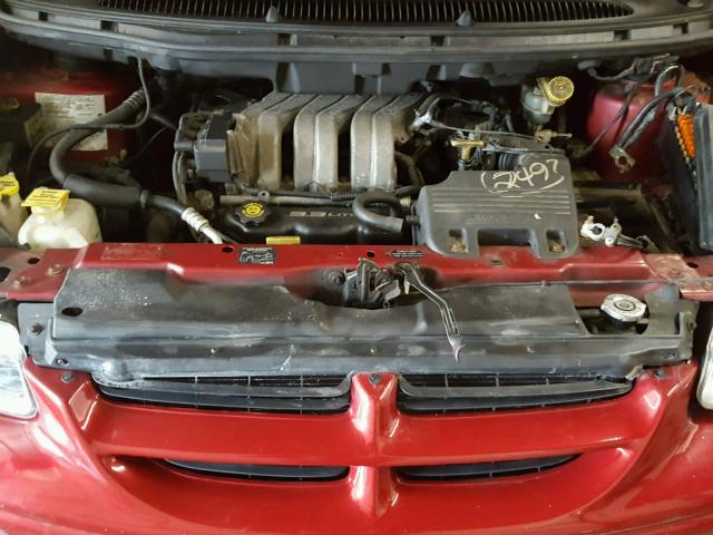 1B4GP45R5TB373940 - 1996 DODGE CARAVAN SE RED photo 7